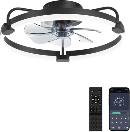Ventilador de Techo con Luz LED y Control Remoto AirFusion™